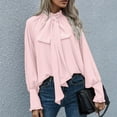 thumbnail image 4 of Women's Solid Color High Neck Long Sleeved Pullover Top, 4 of 5