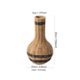 thumbnail image 2 of laqbezok Boho Rattan Bulb Vase, 9.84" Brown Woven Decorative Flower Vase with Black Accents, Natural Fiber Round Bud Vase for Modern Home Decor, Mantel & Shelf Styling, 2 of 5
