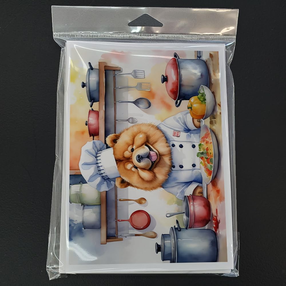 Chow Chow The Chef Greeting Cards Pack of 8 7 in x 5 in