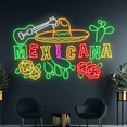 thumbnail image 4 of Glowneon Colorful Mexicana Neon Sign, Long-lasting Lights Wall Decor, 4 of 4