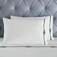 thumbnail image 6 of Superior Moonlawn Embroidered Cotton Bed Sheet Set, Full, White/Black, 6 of 11