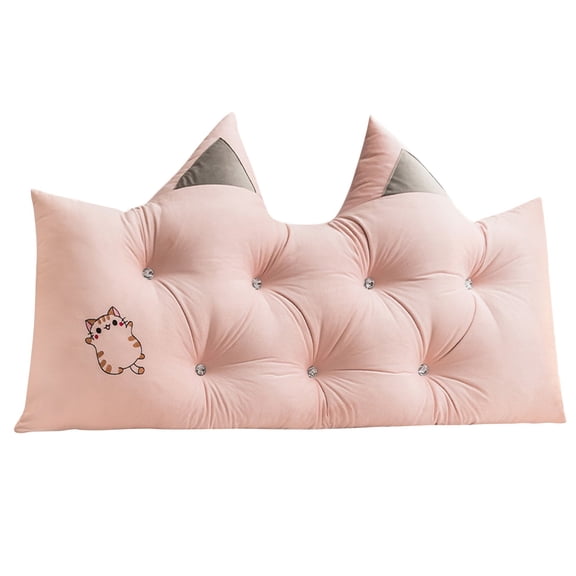 " Style Cat Ear Design Bedside Pillow Comfortable Backrest for Couch Sofa and Window Seat with Soft Large Cushion"