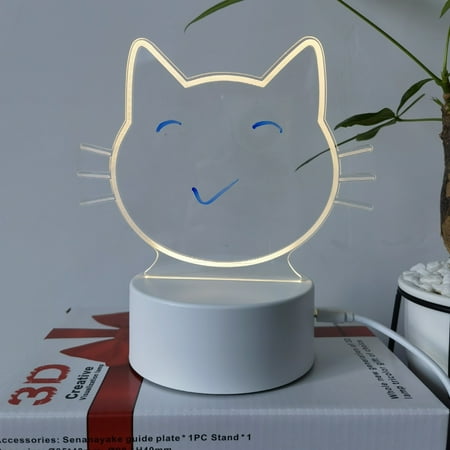 

blank board 3D night light acrylic erasable handwritten note memo message board Night Light