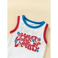 thumbnail image 6 of 4th of July Toddler Boy Outfit Sleeveless Tank Top Shirts Floral Rainbow Print Shorts Set Independence Day Infant Clothes, 6 of 6