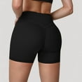 thumbnail image 5 of Women's High Waist Seamless Biker Shorts with Wide Waistband and Stretch Fit for Active Comfort - Large, Black, 5 of 7