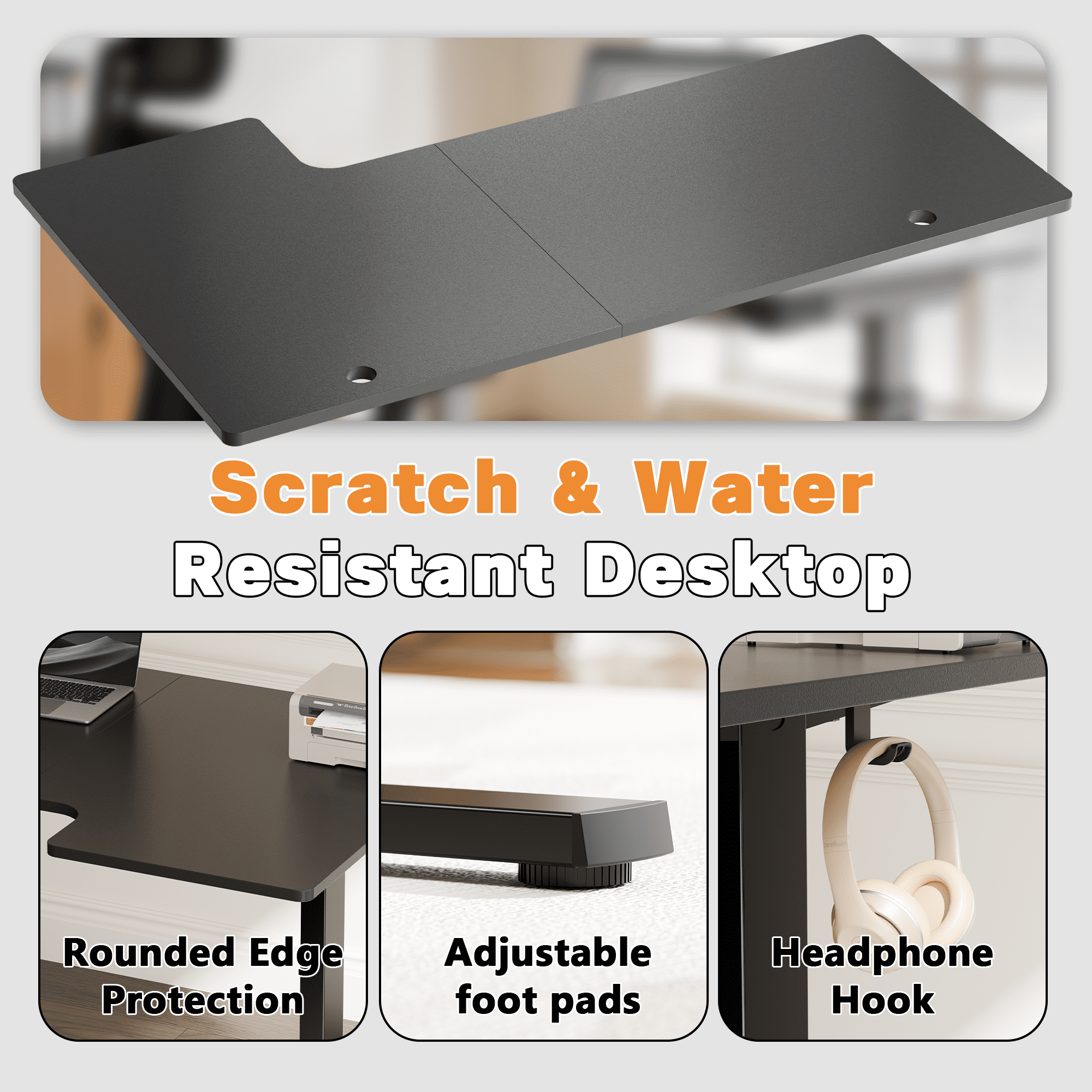Bashaw 71 Inch Electric L Shaped Standing Desk, Height Adjustable Standing Corner Desk with 3 Memory Presets, Ergonomic Workstation Office Desk for Home/Office