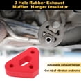 thumbnail image 2 of Unique Bargains 1 pcs Red Rubber 0.34" Exhaust System Hanger Insulator Exhaust Hanger 3 Hole Adjustable Muffler Mount Universal Tail Pipe Hanger for Exhaust System, 2 of 6