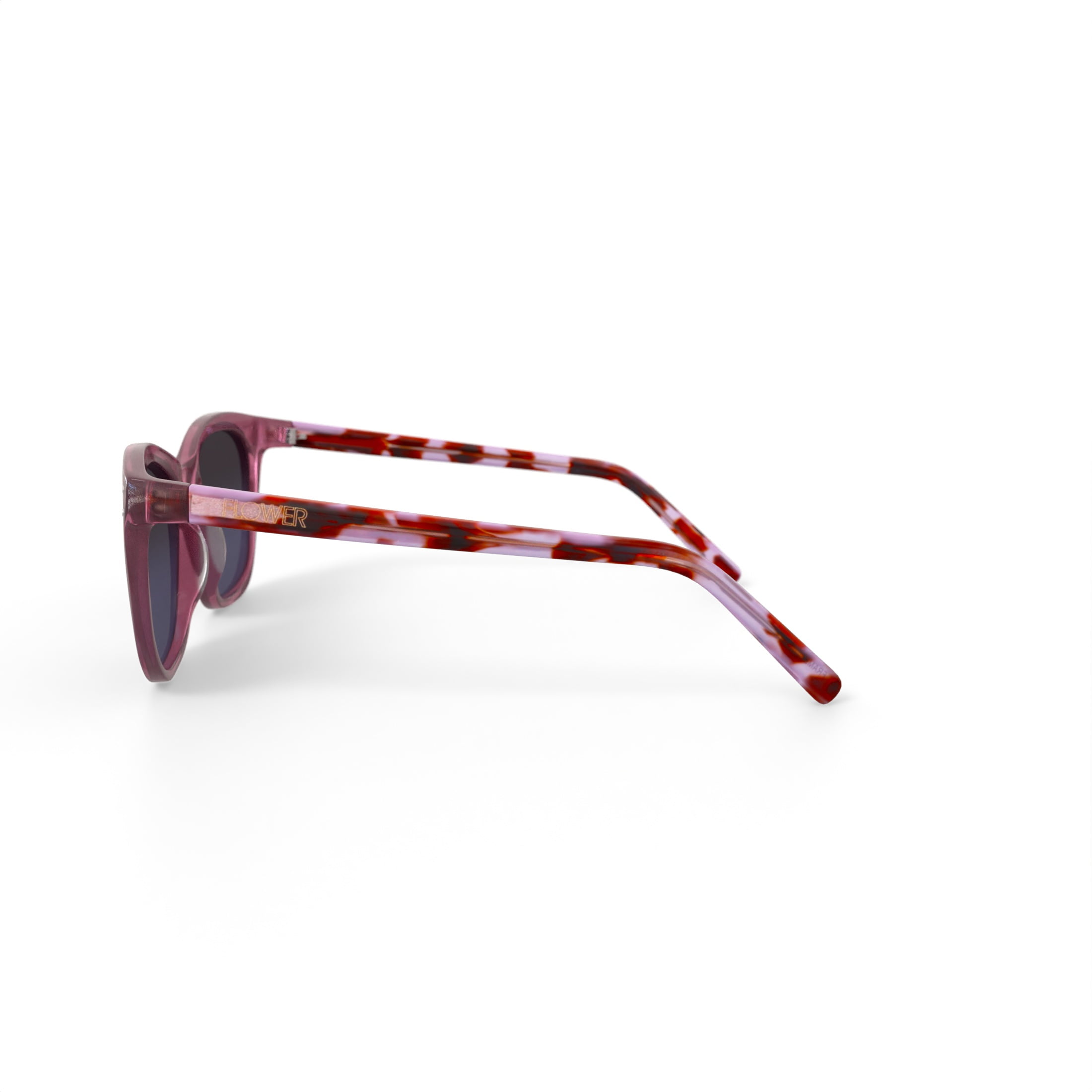 FLOWER Women's Rx'able Fashion Sunglasses, FLR1003 - Sophie, Blush, 55-18-135, with Case