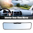 thumbnail image 2 of Unique Bargains 280mm for White Glass Curved Panofor Ramic Wide Angle Rear View Mirror for Car Interior, 2 of 4