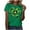Green#4, variant on ShiShine Womens St Patricks Day T Shirt Bow Detail Short Sleeve Crewneck Top with Graphic Print