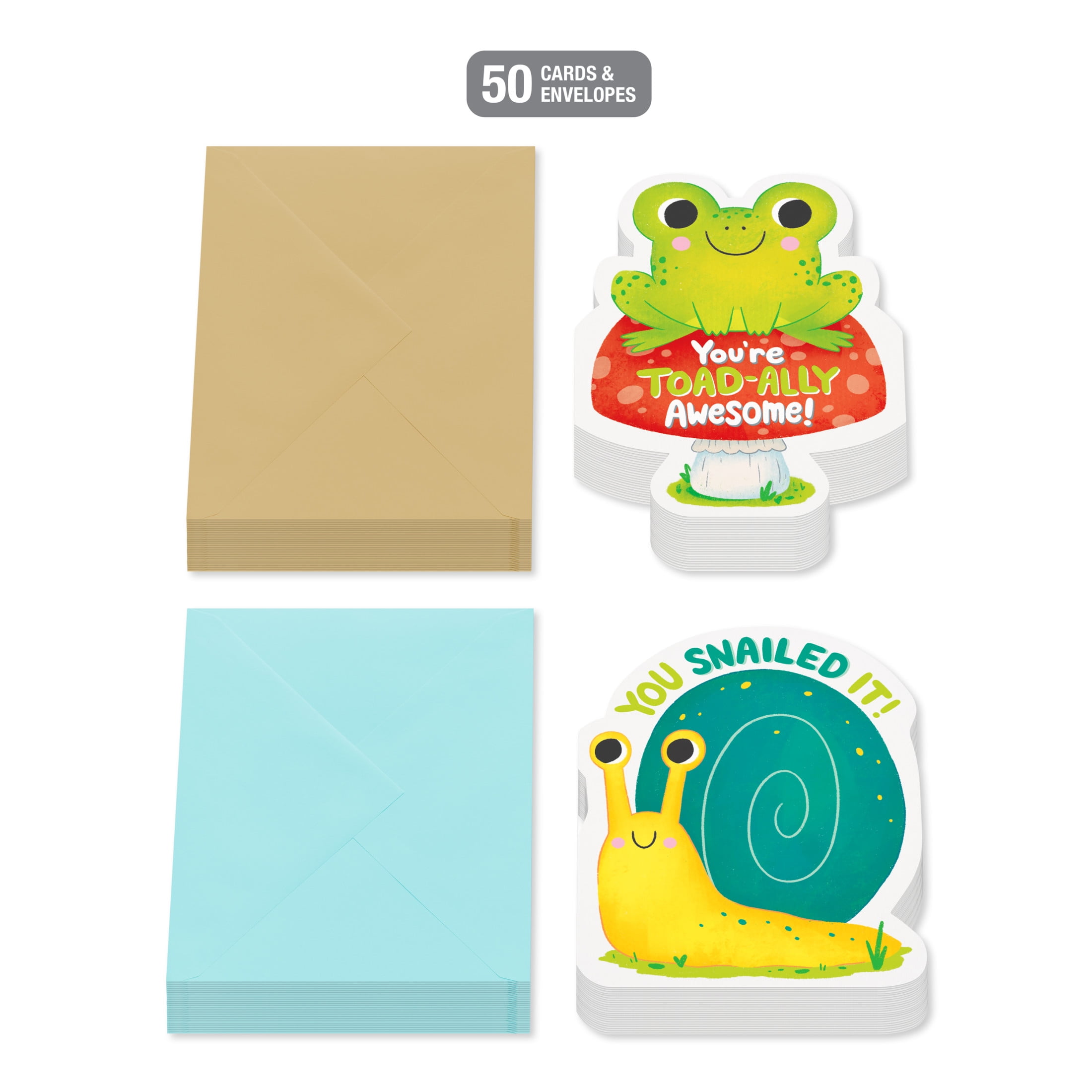 American Greetings All Occasion Stationery Note Multi-pack, Snailed It (2-Designs, 50-Count)