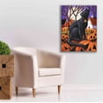 thumbnail image 6 of Epic Graffiti 'Moon Cat & Pumpkins' by Cathy Horvath-Buchanan, Canvas Wall Art, 26"x34", 6 of 8