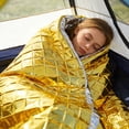 thumbnail image 5 of Emergency Blankets Mylar Thermal Blanket,(10 Pack) of Gigantic Space Blanket 51*82 in. Survival Blankets Camping Gear,First Aid, 5 of 6