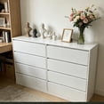 thumbnail image 3 of Ktaxon 8 Drawer Double Dresser Wood Dresser Organizer Storage Cabinet Chest of Drawers for Bedroom Hallway Living Room, Pure White, 3 of 6