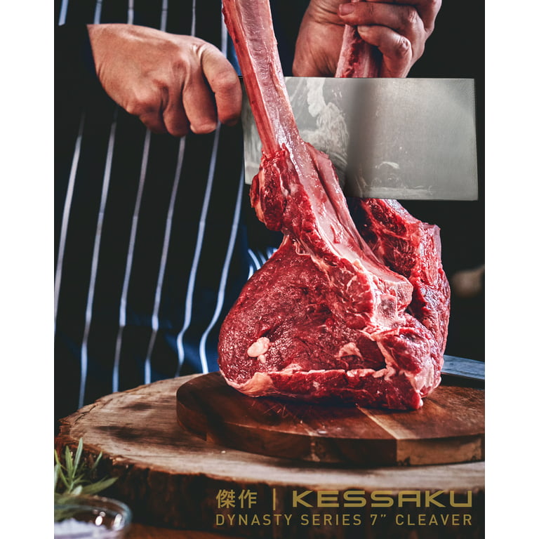 Kessaku 7-Inch Meat Cleaver Butcher Knife - Dynasty Series