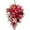 18.5Inch #036, variant on Christmas Candy Cane Wreath for Front Door, Christmas Teardrop Swag Red and White Artificial Xmas Staircase Decorations for Indoor Outdoor Wall Window Home Decor