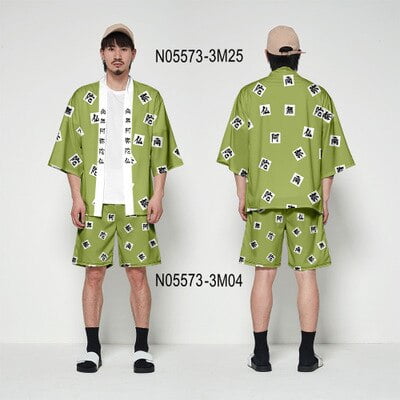 Demon Slayer Kimetsu Yaiba Japanse Anime Kimono Haori Yukata Cosplay Vrouwen/Mannen Zomer Casual Streetwear Rengoku Kyouju SetS Gao Jinjia LED