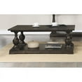 thumbnail image 3 of Walden Rectangular Coffee Table with Turned Legs and Floor Shelf Coffee, 3 of 4