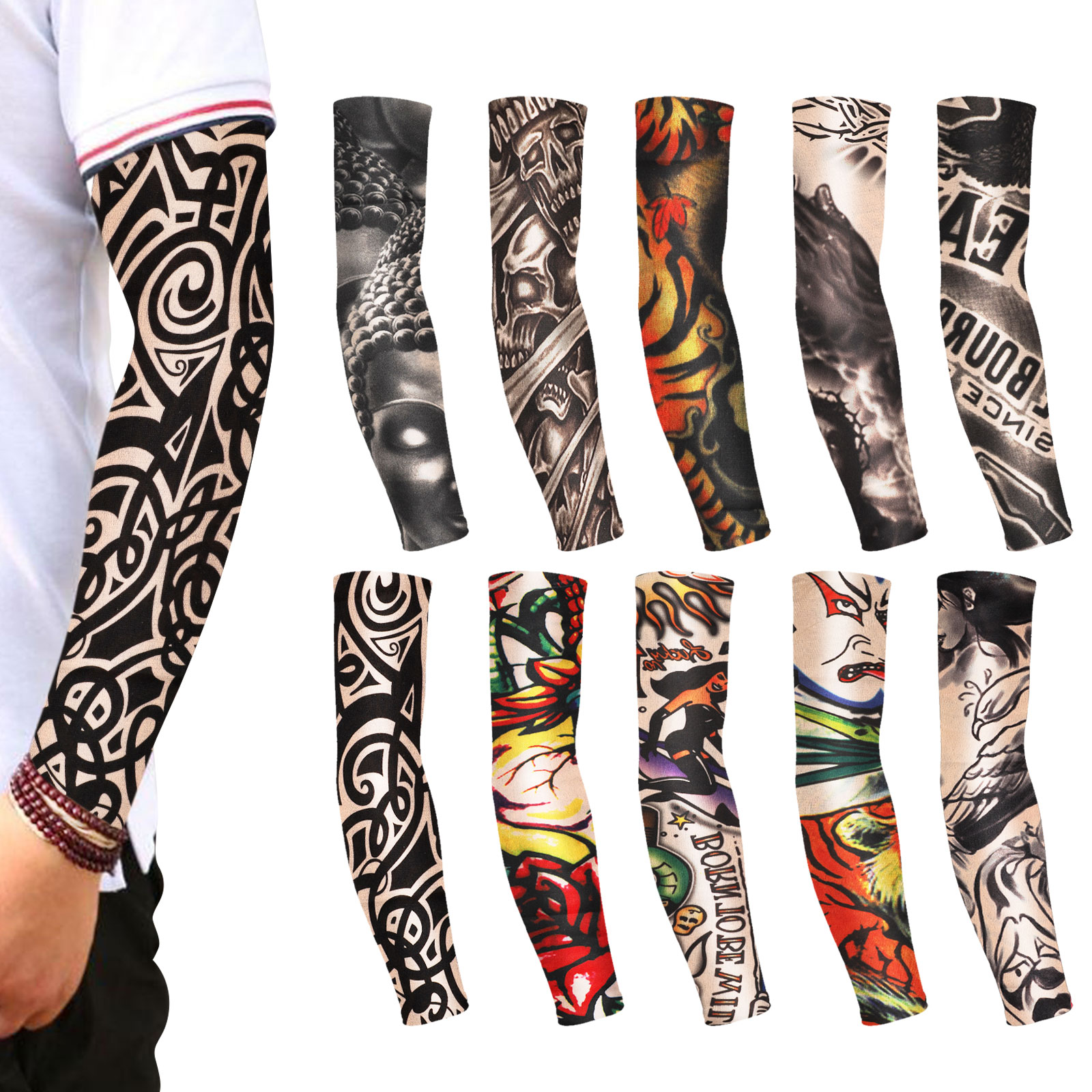 Women Lady Arm Sleeve Cover Cycling Sports UV Sun Protection Solid