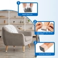thumbnail image 5 of Uxcell 16pcs Square Chair Leg Floor Protectors for Hardwood Floors, Light Grey (Fit for 1.2 - 1.6 Inch), 5 of 6