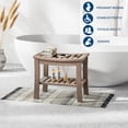 thumbnail image 1 of BeesClover Banc de Douche Imperméable en HDPE avec Rangement, Siège de Bain Robuste Supporte 400 Lb – Tabouret de Douche 20,6 Pouces pour Salle de Bain, 1 of 7
