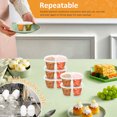 thumbnail image 6 of Wekvgz Double Compartment Condiment Containers 100ml 2 Compartment Snack Containers Leakproof Sauce Containers Portable Portion Cups with Lids for Sauce Snack Sampling Traveling, 6 of 10