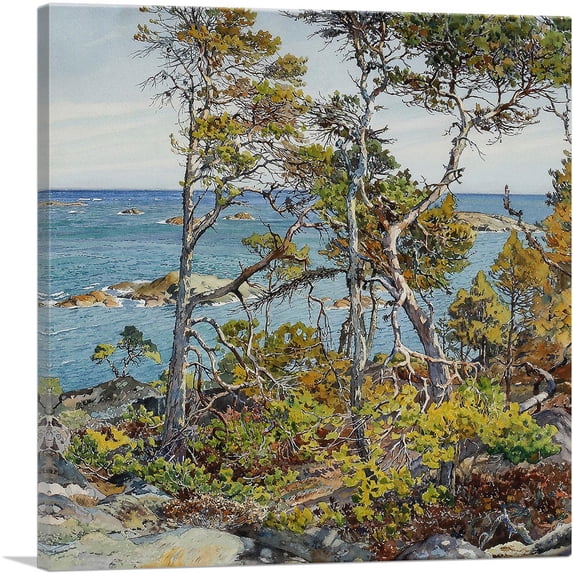 ARTCANVAS Watercolor 1917 Canvas Art Print by Gunnar Widforss - Size: 18" x 18" (1.50" Deep)