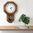 thumbnail image 3 of Vintage Pendulum Wall Clock, Large Roman Numeral Battery-Operated Clock, Silent Non-Ticking Decorative Clock for Living Room Bedroom Office Home Decor, 3 of 9