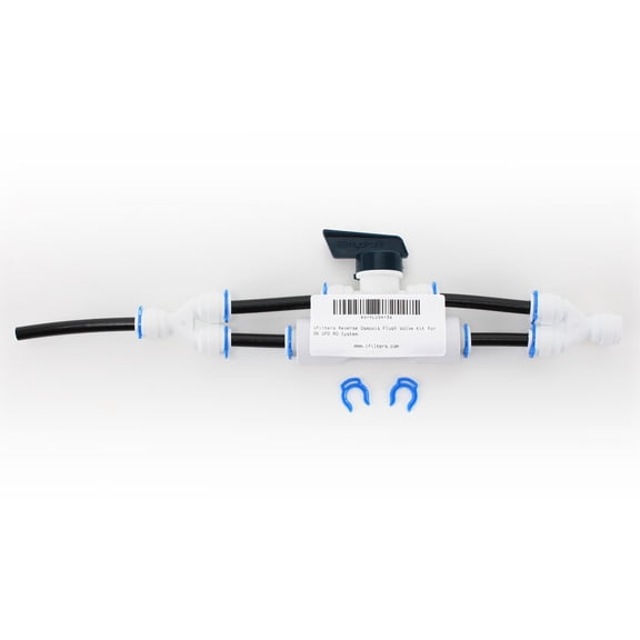 iFilters Reverse Osmosis RO Flush Kit Valve for 36 GPD RO System, 1/4" QC Ports