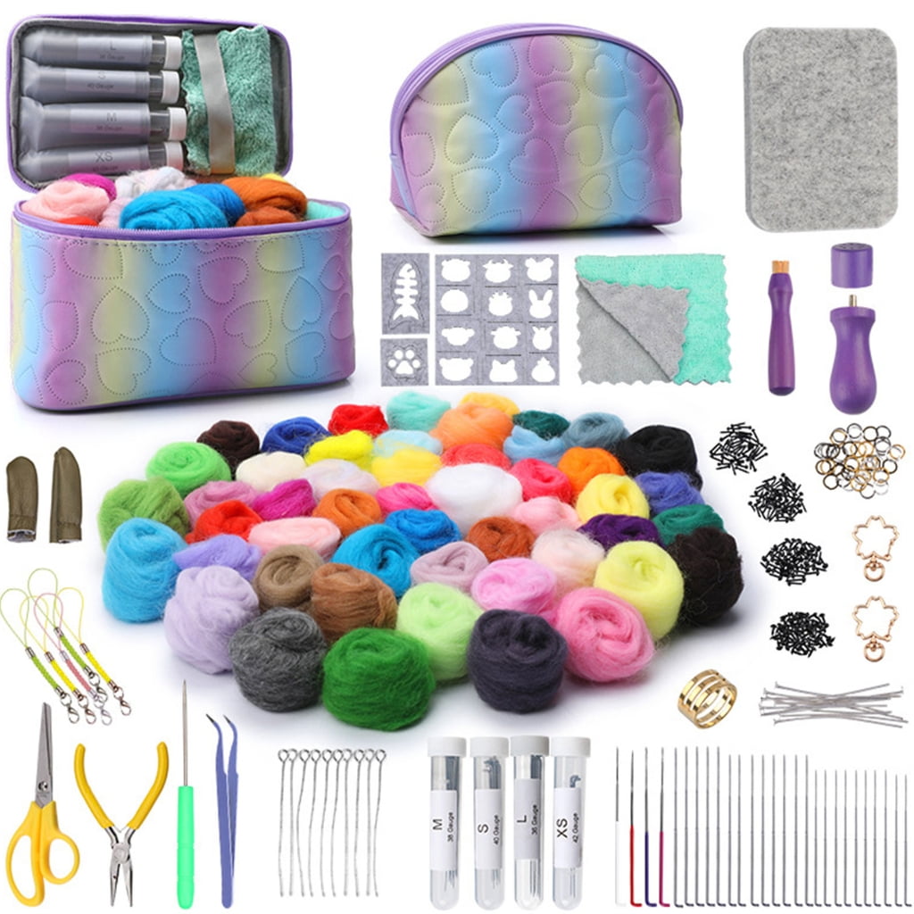 Needle Felting Starter Kits with Needle Pliers Felting Supplies for DIYs CraftAn1ma1Toy Felting Tool