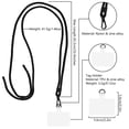 thumbnail image 2 of AHABIPERS Phone Lanyard, Universal Crossbody Phone Nylon Lanyards, Adjustable Shoulder Neck Straps - Black, 2 of 7