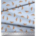 thumbnail image 2 of Soimoi Blue Cotton Voile Fabric Abstract & Hat Tribal Print Fabric by Yard 56 Inch Wide, 2 of 3