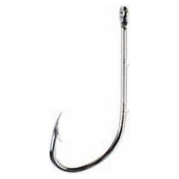 Eagle Claw 189AH-1 Baitholder 2-Slice Offset Hook, Nickel, Size 1