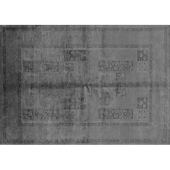 Ahgly Company Indoor Rectangle Oriental Gray Industrial Area Rugs, 5' x 7'