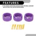 thumbnail image 6 of Unique Bargains Rear AC Heat Temp Climate Knob Cover Interior Trim for Dodge Durango 11-20 Aluminum Alloy Purple 3 Pcs, 6 of 6