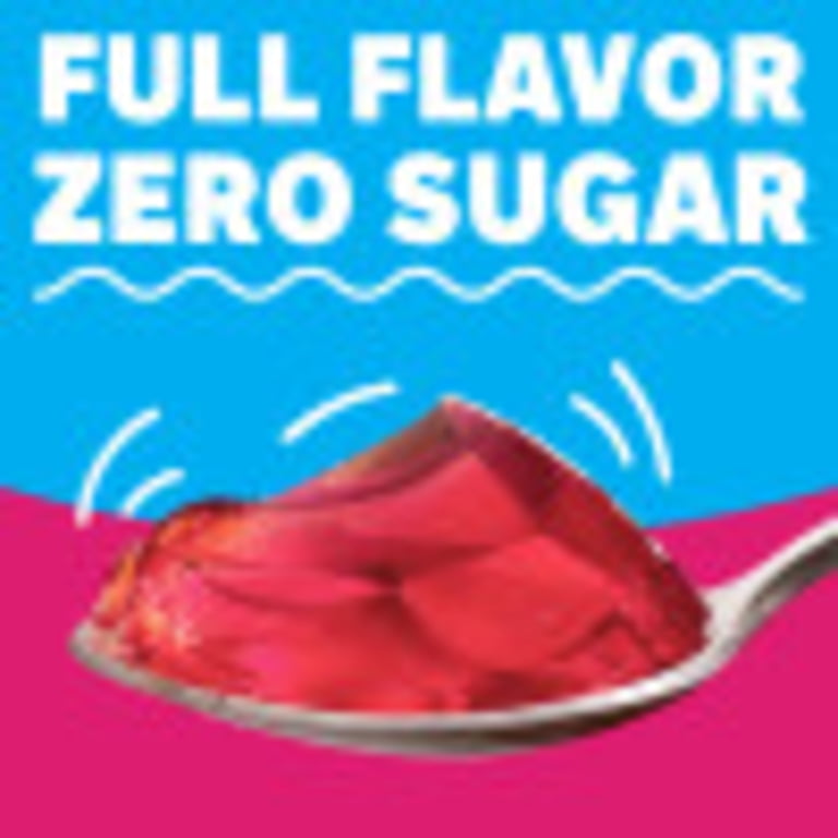 Jell-O Family Size Raspberry Gelatin Dessert Mix, Zero Sugar