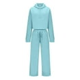 thumbnail image 4 of Women Sweatsuit Two Piece Hoodie Long Sleeve Pullover and Baggy Sweatpants Loungewear Sets Fall Clothing Sets for Women, 4 of 8