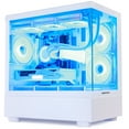 thumbnail image 3 of Hoengager Ocean Park Gaming PC Desktop-AMD Ryzen 7 5700X 3.4 GHz 8-Core, 32GB DDR4 RAM,1TB PCI-E +1 TB 2.5'' SSD, RTX 4060 TI 16G, 360 Liquid-Cooled,RGB Fans, WIFI &Bluetooth ,Win 11 Pro 64bit -White, 3 of 10