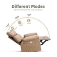 thumbnail image 3 of Gaderth 360° Swivel Massage Recliner Chair, Swivel Nursery Rocker Recliner with Remote Control, Manual PU Leather Reclining Sofa Chair with Side Pocket, Modern Lounge Seat for Living Room Nursery, 3 of 8