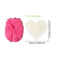 thumbnail image 3 of Cesta Crochet Base Tejer Basina Forma Del Corazón Con Rosca Valentín Día Tejido Bricolaje Suministros, 3 of 9