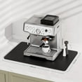thumbnail image 2 of Coffee Mat, 12" x 19" Coffee Bar Mats for Espresso Machine Station Accessories and Organizer, Hide Stain Rubber Backed Absorbent Dish Drying Pad for Kitchen Counter, Cute Bar Decor Pad, Black, 2 of 7