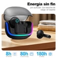 thumbnail image 2 of VEATOOL Wireless Bluetooth Headset,Mic Dual con Cancelación de Ruido ENC,80H de Uso,luces RGB, 2 of 10