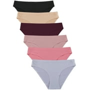 Finetoo Underwears Women’s Seamless Panties XS-XL 6 Pack, Female