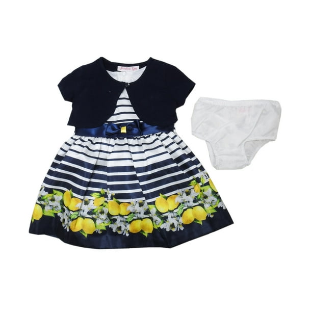 Jessica Ann Little Girls Size 18 Months Special Occasion Dress, Navy