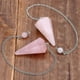 thumbnail image 2 of Péndulo de cristal de cuarzo rosa: radiestesia, adivinación y sanación. Incluye bolsa de regalo., 2 of 2