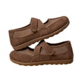 thumbnail image 2 of HTHLVMD Hook‑And‑Loop Casual Shoes, Breathable Walking Footwear, Versatile Sports Mary Jane Women's Shoes, Casual Breathable Hollow Mesh Thin Sole Ballet Style Women's Shoes, Coffee 6.5, 2 of 4