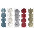 thumbnail image 3 of 40 Uds. Cadena de copos de nieve brillantes decoración navideña copo de nieve brillante adorno colgante de árbol de Navidad País de las Maravillas de invierno, 3 of 5
