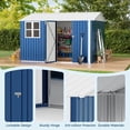 thumbnail image 2 of EuKer Metal Storage Sheds, 10ft x 8ft Outdoor Storage Shed with Lockable Door and Grid Window for Garden, Backyard, Blue, 2 of 8