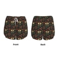 thumbnail image 3 of Rateoe Boho Owl Printed 2 in 1 Women's Workout Shorts for Athletic Gym Running Shorts with Phone Pockets-Small, 3 of 7