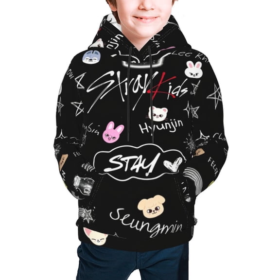 Str-Ay Ki-Ds Kids Pullover Hoodies 3d Print Hooded Sweatshirt With Packet For Boys Girls